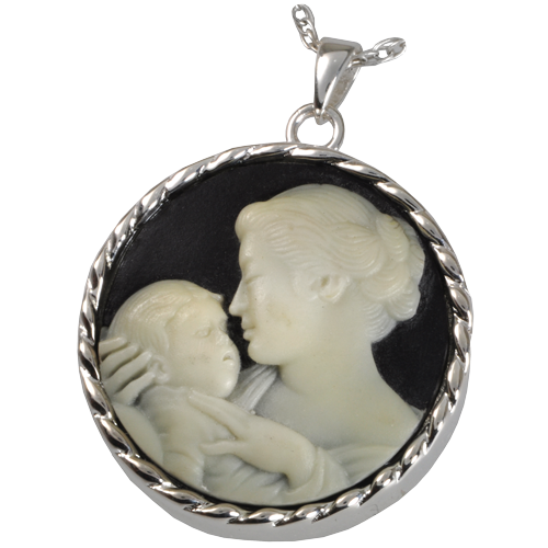Son Mother Cremation Memorial Ashes Stainless Steel Parent Child Urn Locket Necklace on Stainless Steel Crossed Chain Daughter Father
