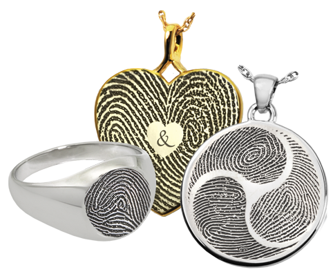 Fine Silver Keepsake Jewellery Fingerprint Cufflinks