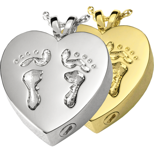 Small Open Sea Turtle Custom Engraved Baby Feet Heart Locket Necklace 