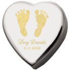 Custom Baby Feet Memorial Heart Baby Urn or Jewelry Box