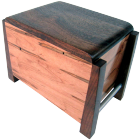 Modern Ambrosia Maple and Walnut Artisan Wood Urn