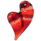 Hand-blown Glass Heart Ash Pendant