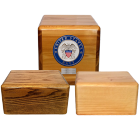 handmade pine wood cremation urns in two sizes