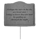 "Perhaps The Stars..." Memorial Garden Stake