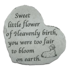 "Sweet Little Flower..." Heart Shaped Garden Stone