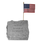 "Home Of The Free..." Military Service Garden Stone