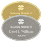 Engraved Oval Shaped Plaque