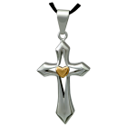 Cross My Heart Premium Stainless Steel Cremation Jewelry