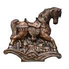 Rocking Horse Bronze Sculpture Urn