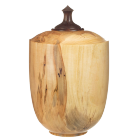handsome natural ambrosia maple woodturned urn