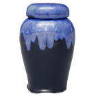 Blue Crystalline Ginger Jar Sharing Urn