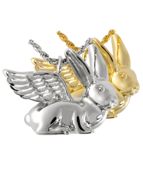 Rabbit Ears Up Cremation Pendant