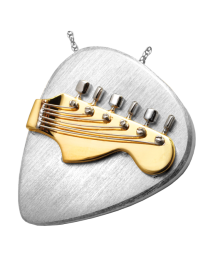 Two-tone Guitar Pick Urn Jewelry