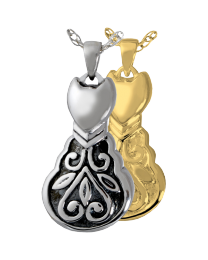 Scroll Kitty Cremation Necklace