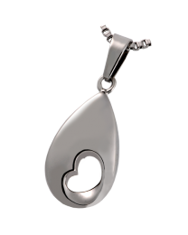 Cremation Jewelry Stainless Steel Tear of Love- Tender Heart