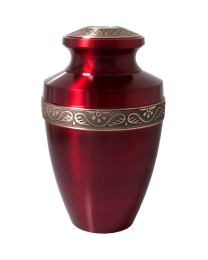 Scarlet Brass Cremation Urn
