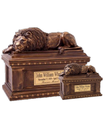 Bronze Lion Cremation Urn