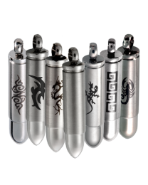 Stainless Steel Cremation Bullet with Decoration