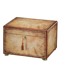 Courage two tone chest urn shown with locking key.