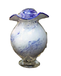 Into The Light Glass Cremation Urn with Stemmed Base