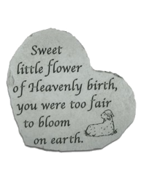 "Sweet Little Flower..." Heart Shaped Garden Stone