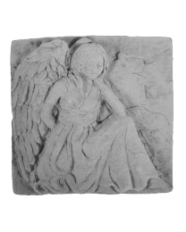 Kneeling Angel Garden Stone Plaque