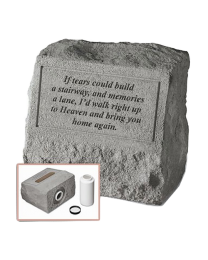 "If Tears Could Build..." Garden Stone With Urn Insert