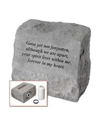 "Gone Yet Not Forgotten..."  Garden Stone With Urn Insert
