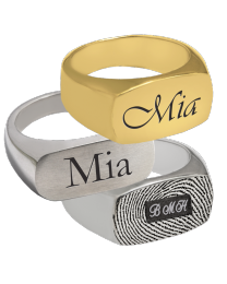 Personalized Rectangle Ring