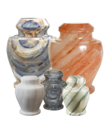 Botticino marble urn in 3 sizes
