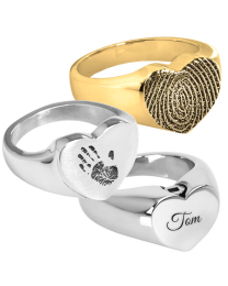Personalized Bold Heart Ring