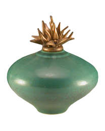 Smooth Jade Ceramic Cremation Urn