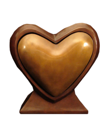 Heart to Heart Bronze Sculpture Companion Urn