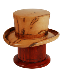 Derby Hat Maple Wooden Urn