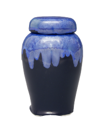 Blue Crystalline Ginger Jar Sharing Urn