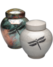 Dragonfly Artisan Pottery Urn