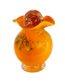 tangerine glass cremation urn