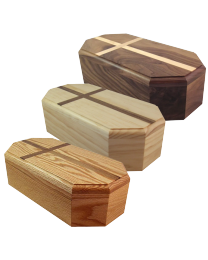companion wood urn available in pine, cedar or oak