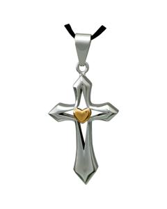 Cross My Heart Premium Stainless Steel Cremation Jewelry