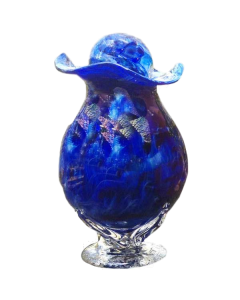 Healing Waters Glass Cremation Urn with Stemmed Base